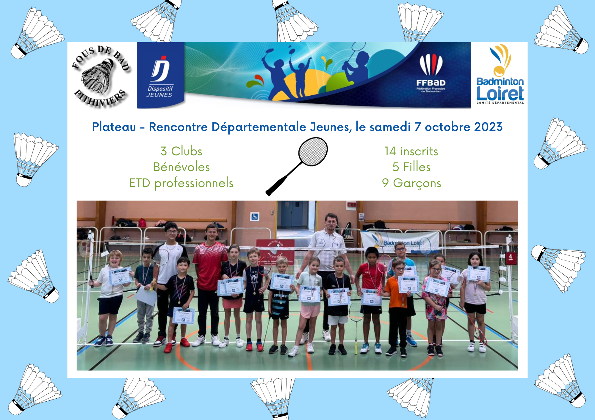 Fédération Française de Badminton Le matériel